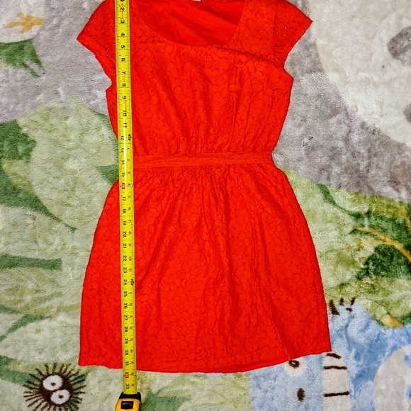 Used Merona Red Lacey Dress - Picture 4 of 6
